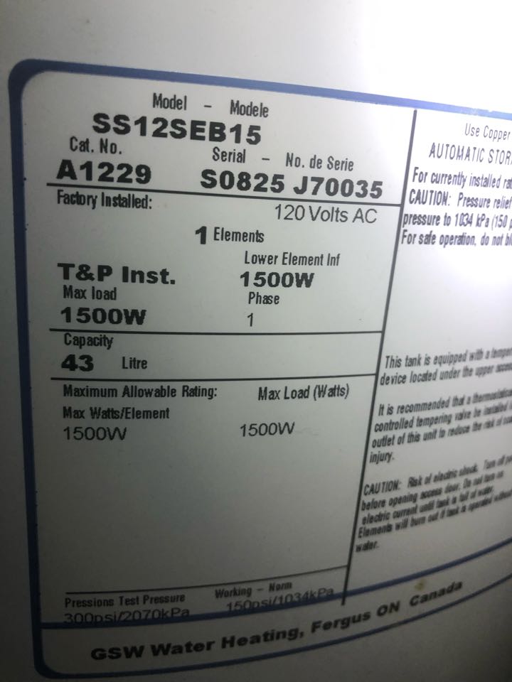 Hot water heater leaking and need replacement 