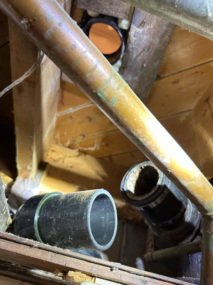 Fixed broken cast iron toilet flange 