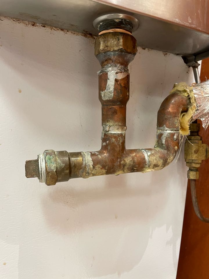 Dip well drain pipe leaking 