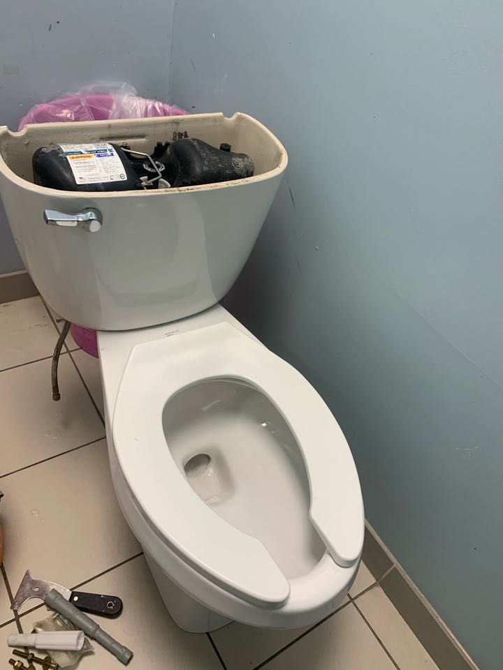 Replaced pressure toilet 