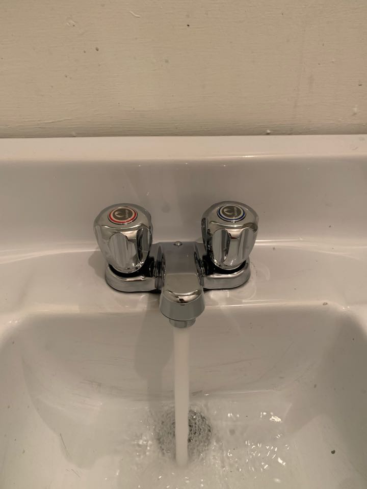 Replaced sink faucet and p tarp