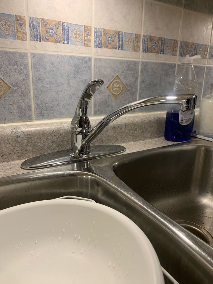 Replaced kitchen faucet