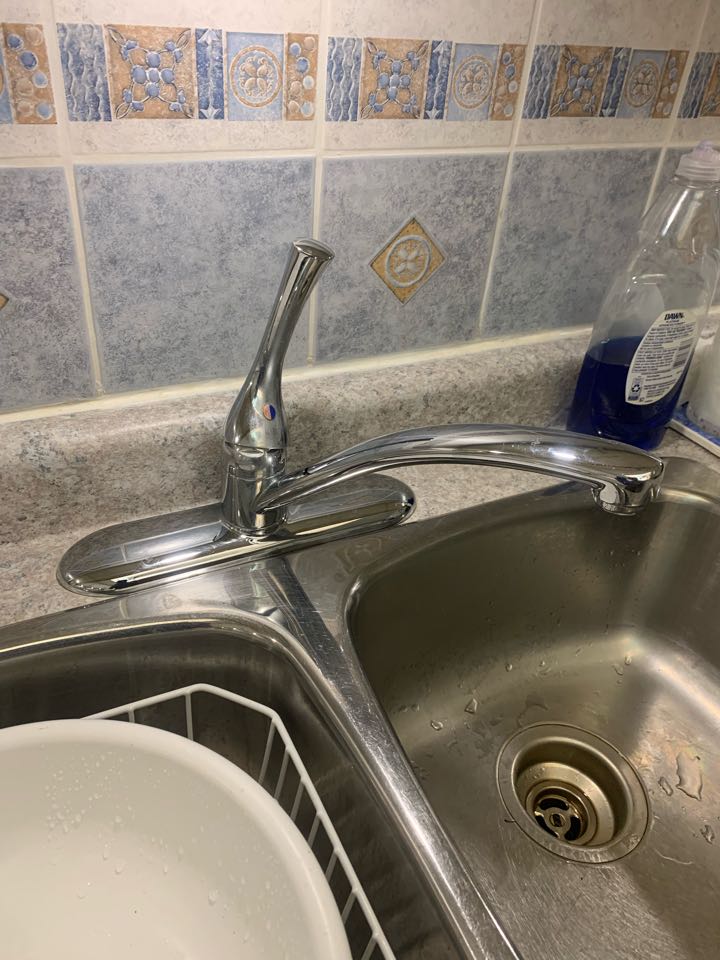 Replaced kitchen faucet