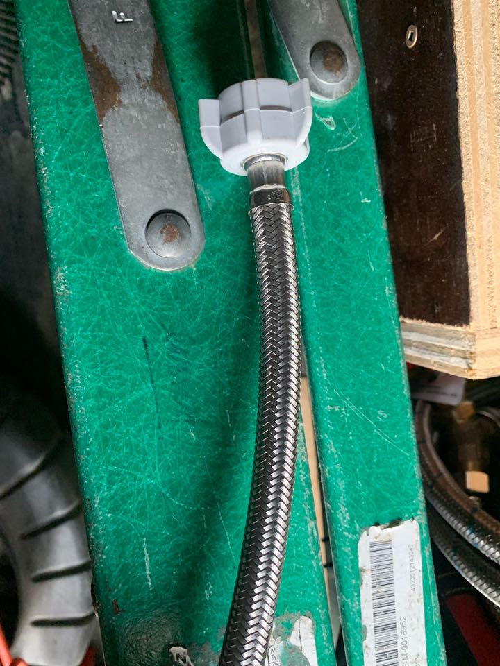 Replaced toilet supply hose