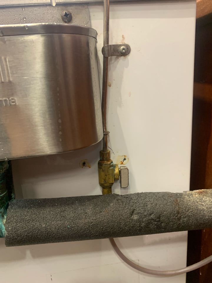 Replaced 1/4” valve