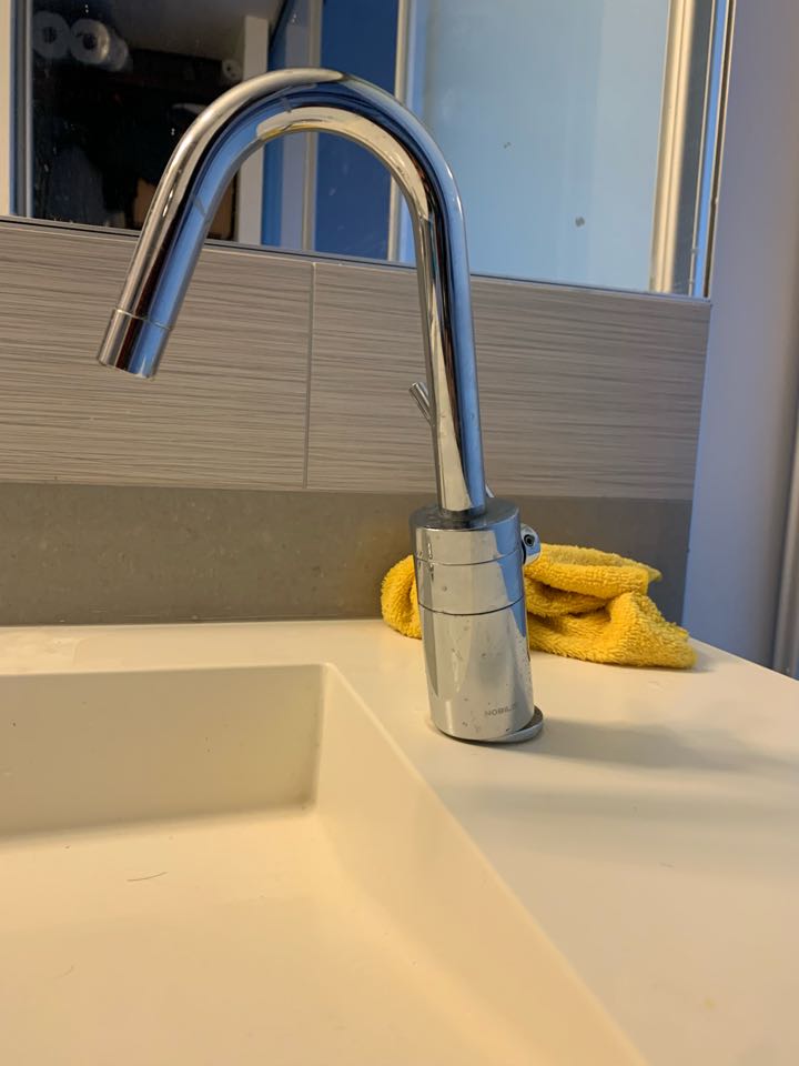 Replaced sink faucet