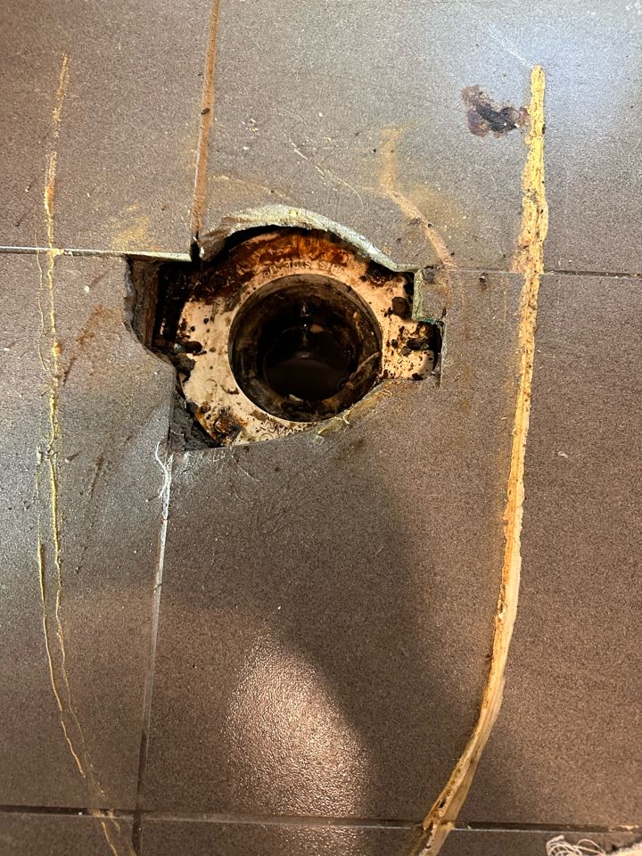 Fixed broken toilet flange and install new toilet 