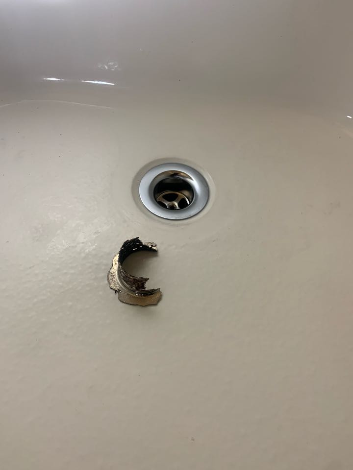 Replaced tub drain