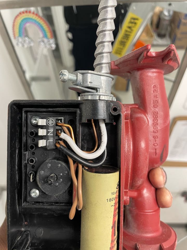 Replace recirculation pump at bath and body works Eaton center 