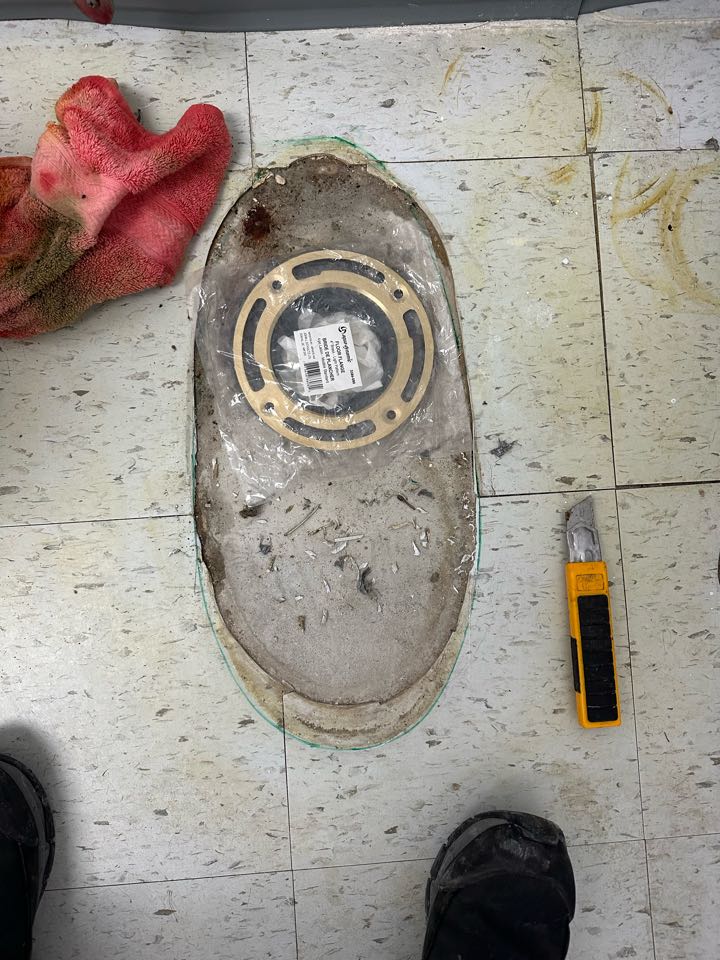 Fixed broken toilet flange in Etobicoke rickis cleo 