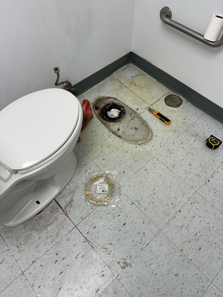 Fixed broken toilet flange in Etobicoke rickis cleo 