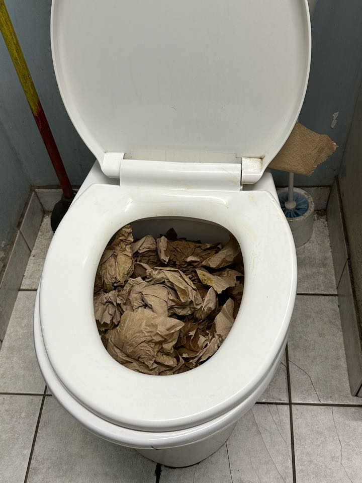 Unclogged toilet in AGE Reban