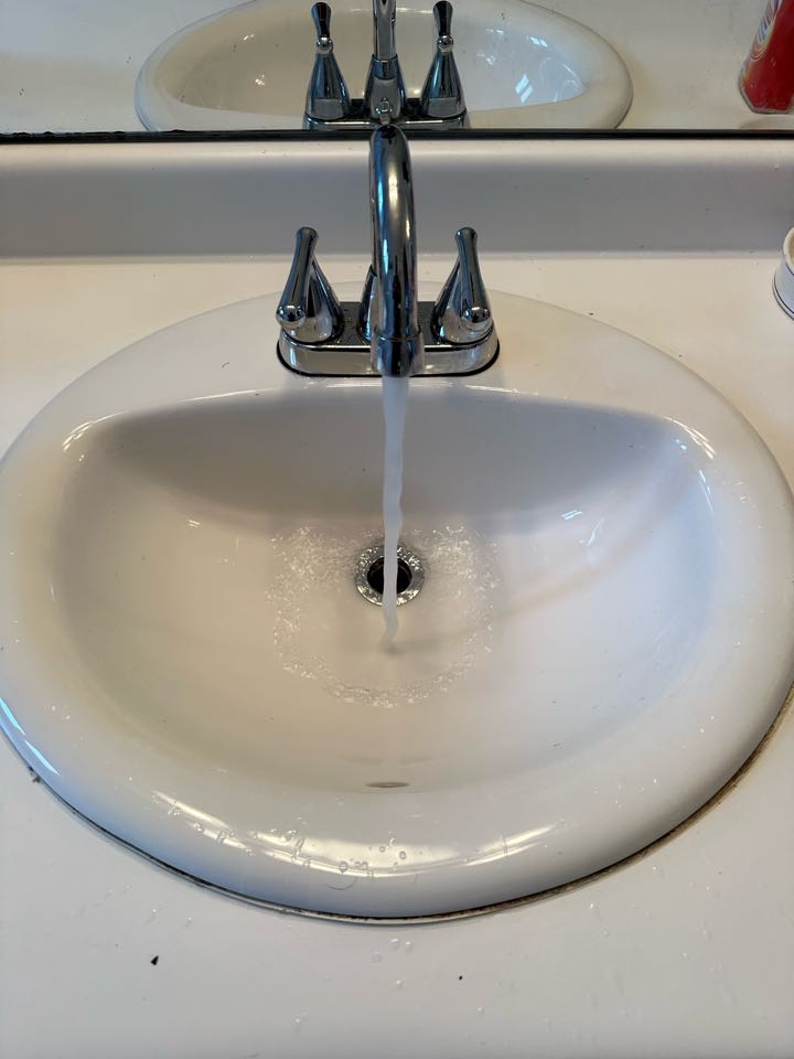 Unclogged bathroom sink drain 