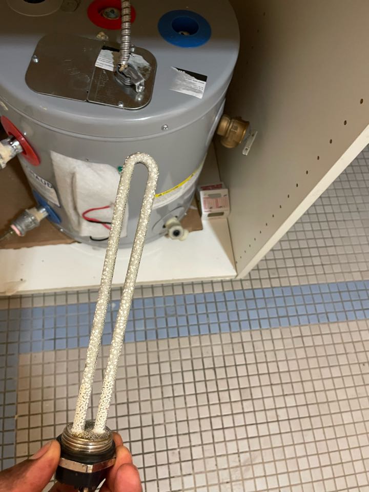 Repair hot water tank at pottery barn kids 