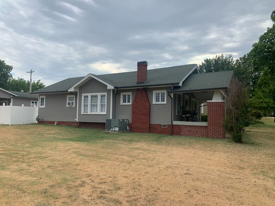 Arrowhead Roofing will be repairing this leaking chimney flashing in Collinsville, Oklahoma. If your flashing is leaking or just need a repair or replacement call Arrowhead Roofing.