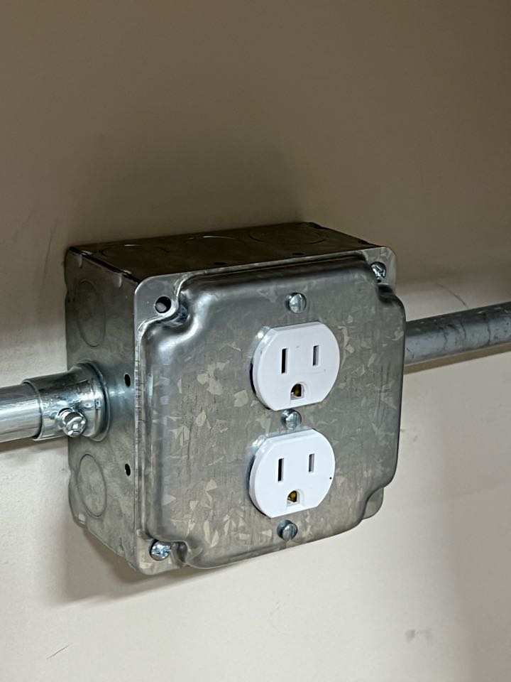 Add outlets: After checking the wires and making a plan, I installed new 120V electrical outlets in the right places, making sure everything followed code. I connected the wires properly so now they can plug things in wherever they need to. 