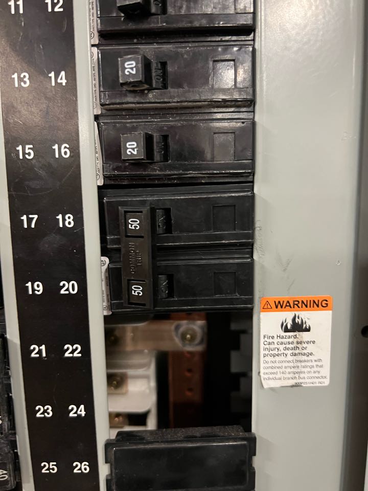 Today, we installed a 50-amp circuit to accommodate a car charger in Juliet, TN, ensuring efficient charging for our valued customer. Our meticulous workmanship guarantees a safe and reliable power supply, supporting their electric vehicle needs with utmost satisfaction and convenience.