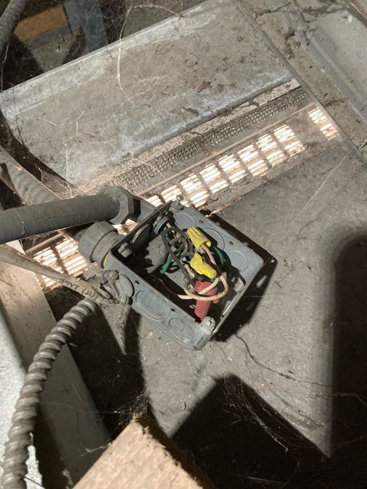 Checking junction boxes for commercial lighting circuit