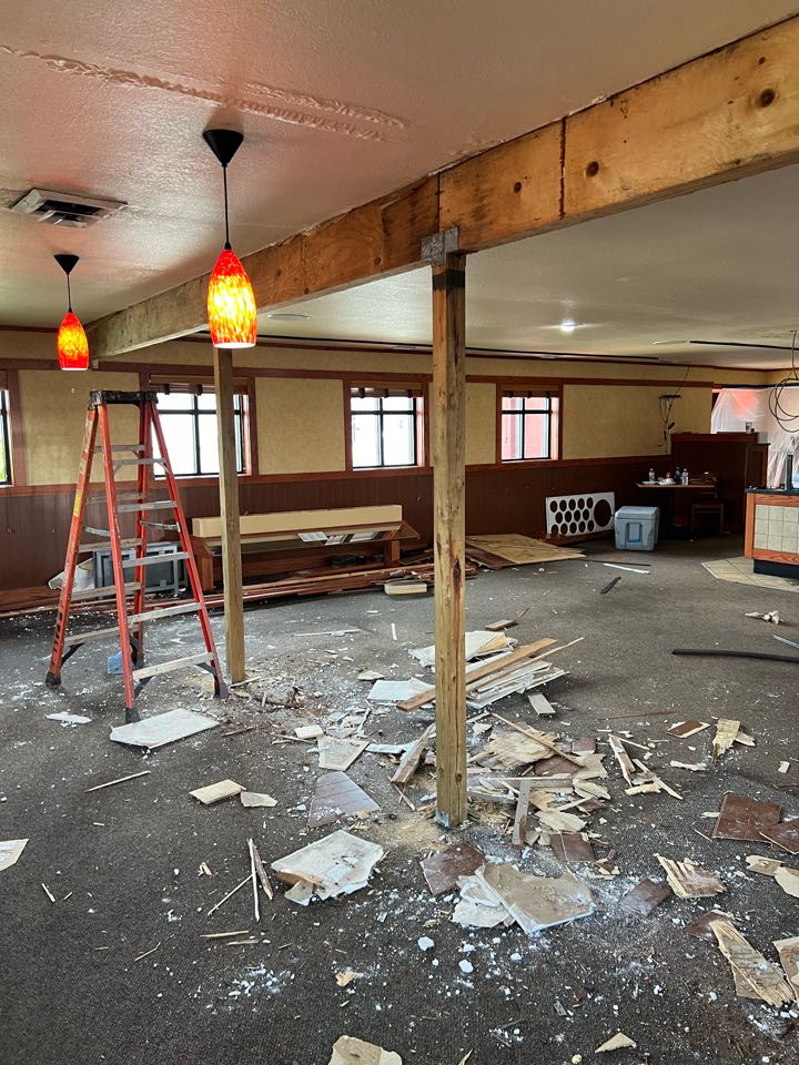 Looking at remodel scope of work for a restaurant. Pendant lights, recessed lighting, new exit lights, chain supplied wall packs, new bathroom plumbing fixtures, gas line relocation