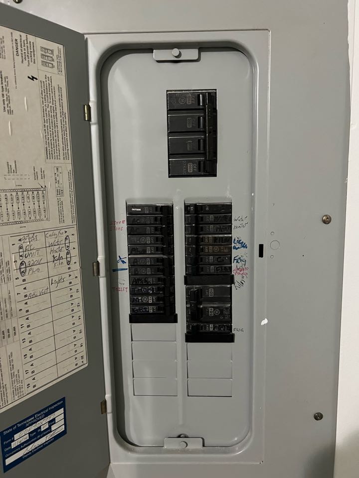 Customer adding washer and dryer circuits to screened in back porch