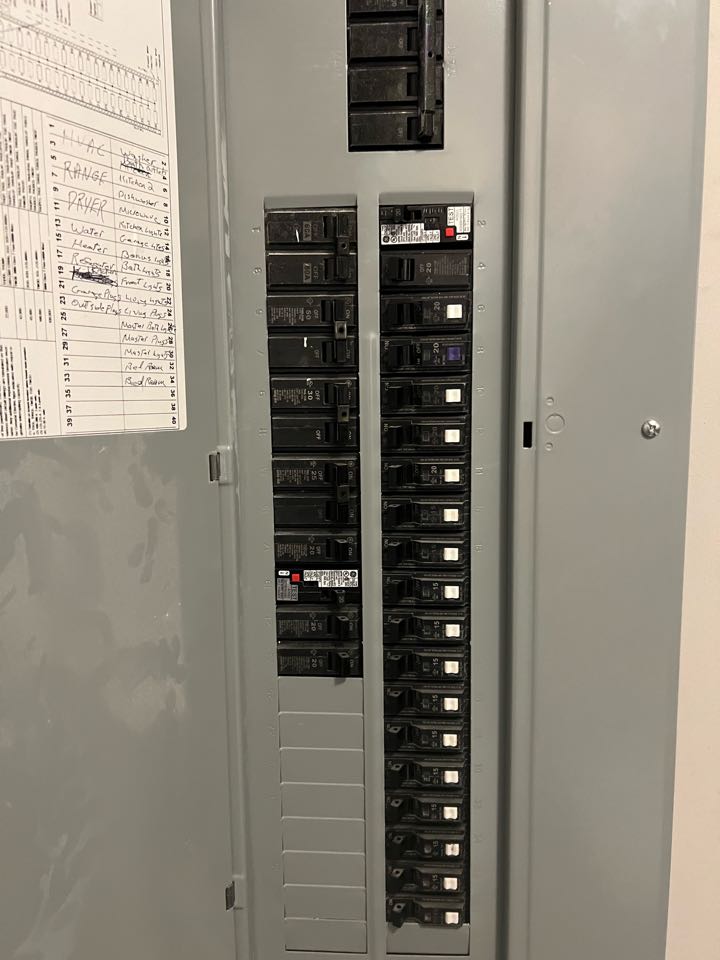 Customer had a dual function breaker tripping found if the other circuit is on the breaker would trip when an coffee maker or air fryer was running moved circuit breaker to the other phase in the pant
