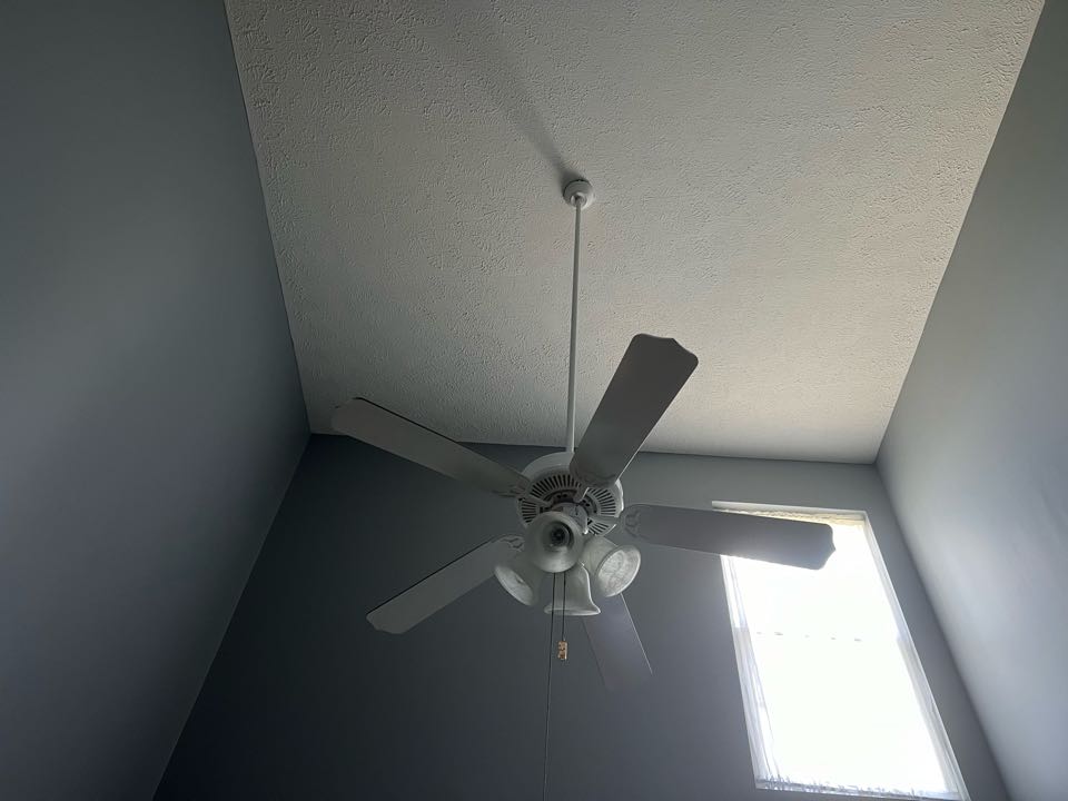 In Mt. Juliet, TN, I provided an estimate to install a ceiling fan on a 20-foot ceiling. The installation will require a tall ladder or scaffolding for safe access, and I’ll ensure the proper mounting bracket is installed to securely support the fan. I’ll also connect the wiring to the existing electrical box, making sure all connections meet safety standards. Once installed, I’ll test the fan to ensure it’s functioning correctly and securely attached to the ceiling.
