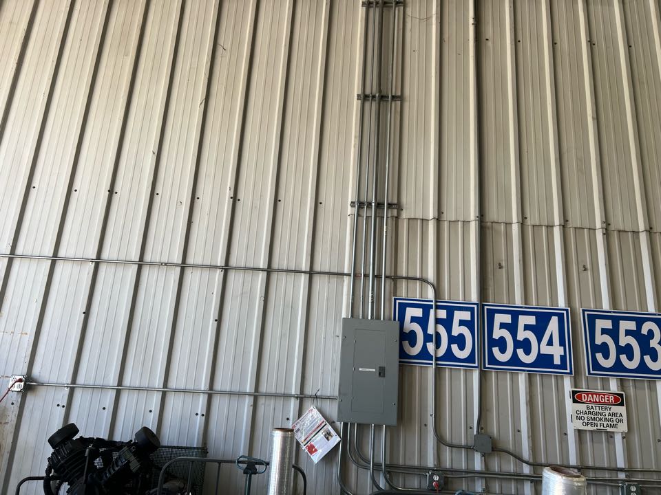 Estimate to add five outlets and move 23 outlets for pallet jack chargers 