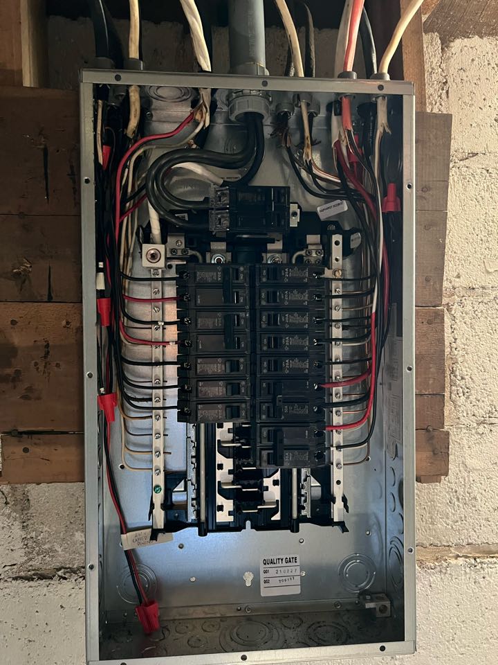 Changed out a 100 amp panel that had deterioration and water damage.