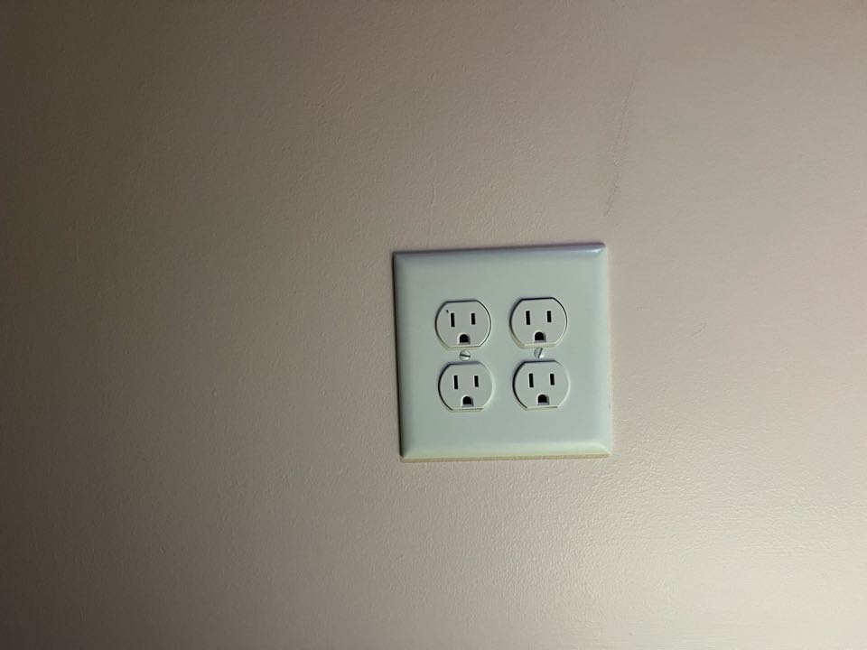 Installed quad outlets in closet 