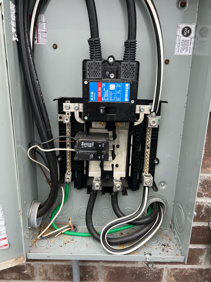 Install underground circuit to shed for lighting and GFCI protected receptacles.