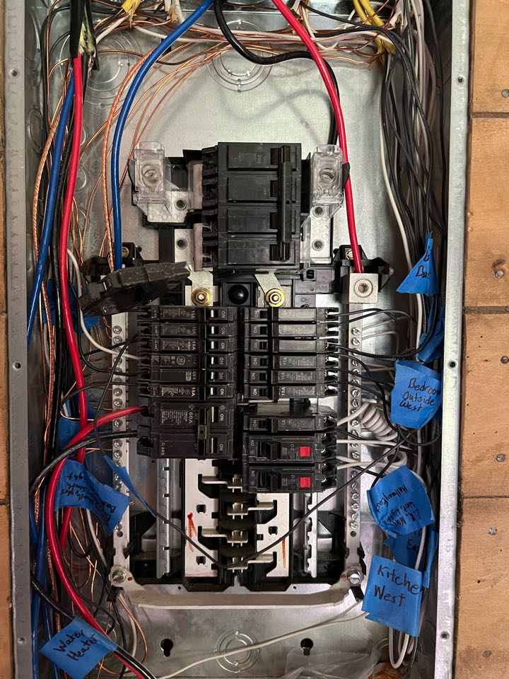 Install main electrical service, disconnect and grounding system.  Connect electrical to well pump.