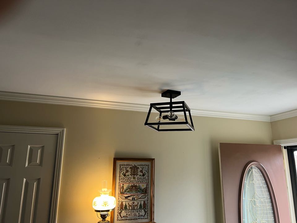 Installed customer supplied light fixture 