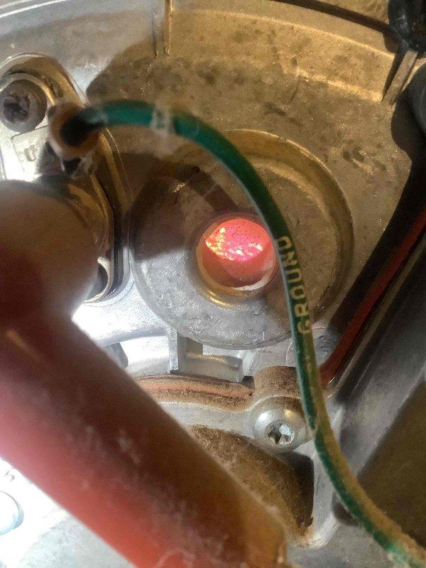 Diagnosed boiler issues showing continuous operation and elevated home temperatures reaching 85°F. Performed combustion analysis to address customer concerns about yellow flame color (should be blue). Customer specifically requested repair options as opposed to replacement for this 15-17 year old unit.