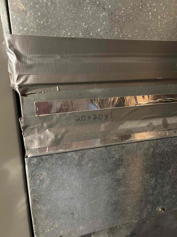 Installed new Lennox heat pump system with compatible indoor furnace unit in basement. Properly connected all ductwork with sealed joints and ensured proper sizing of return air filtration (20"x20"x1"). System installation is complete and operational.