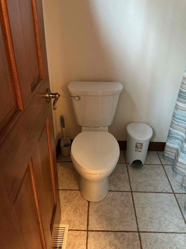 Prepared a proposal for installation of two company-supplied toilets to replace existing units in residential bathroom. Visual inspection confirmed standard toilet placement with adequate clearance and compatible plumbing connections. Installation would include removal of current fixtures, wax ring replacement, and proper sealing.