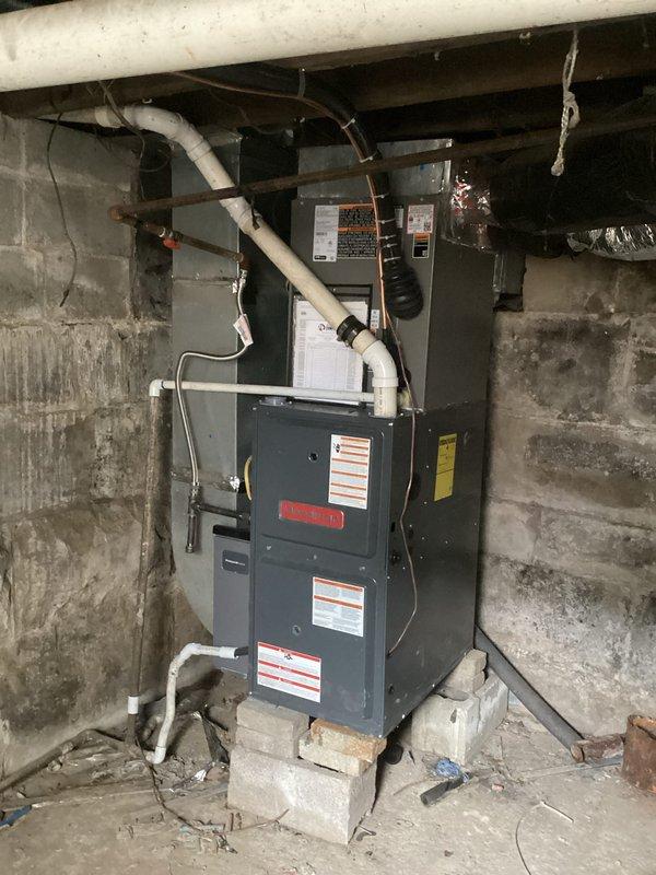 Performed scheduled annual heating maintenance on two systems. Inspected both furnaces, completed standard heating checks, and replaced 20x20x4 Honeywell air filters. Systems operating properly with no issues identified.