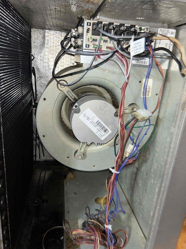 Inspected HVAC system with severely clogged air return vent restricting proper airflow. Scheduled return visit to replace heater kit, add water to system, and perform complete maintenance service to restore optimal system operation.