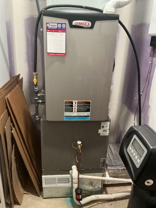 Performed scheduled heat maintenance on Lennox furnace and identified recurring issue with insulation detachment for the third time. Temperature testing was conducted using Cooper SH66A instrument, confirming system operation at appropriate temperature levels. Reattached insulation and noted recommendation for more permanent solution in future service visits. Customer has CCH agreement valid through 5/13/26; 20x20x4 filter not included.