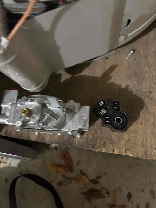 Diagnosed and repaired a no-heat condition on an aging gas furnace by replacing the faulty gas valve assembly. Removed the original valve which was failing to properly regulate gas flow, installed new compatible valve, and verified proper system operation after installation.