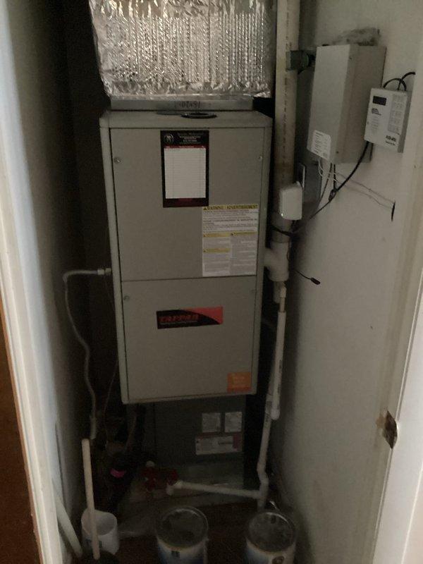 Responded to no heat complaint at residence with entry code access. Diagnosed system showing Trane furnace with temperature reading of 37° on Honeywell Home ProSeries thermostat (set point 60°). After inspection and necessary repairs, restored heating functionality and confirmed proper operation with customer Hillary as requested.