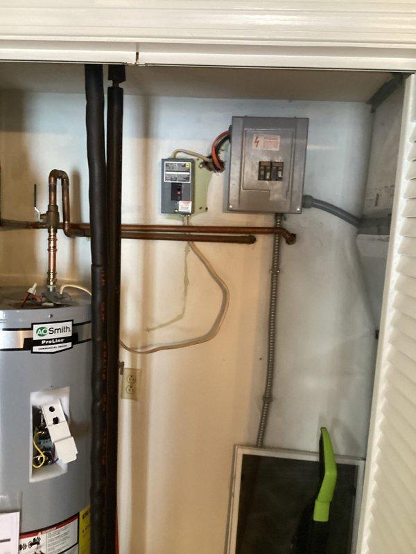 Responded to service callback for non-functioning water heater. Upon inspection, found circuit breaker for A.O. Smith water heater had tripped. Reset breaker and tested unit for proper operation, confirming water heater returned to normal functionality.