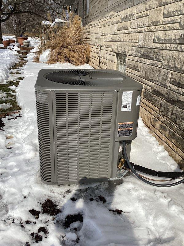 Performed complete comfort care heating maintenance service, including inspection of Honeywell humidifier system with filter assessment. Checked outdoor condenser unit which was operating properly despite winter conditions. Renewed customer's service agreement through May 1, 2026; 20x20x4 filter not included in service.