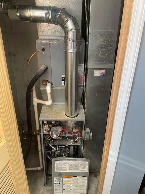 Performed full system evaluation for customer seeking HVAC replacement options. Current system exhibits significant age-related deterioration with non-functioning operation upon departure. Documented existing furnace installation with standard metal ductwork, PVC condensate drainage, and electrical components showing wear. Customer opted to replace entire system rather than proceed with repairs. Credit for previously collected repair payment to be applied toward replacement system. Customer requesting expedited installation timeline.