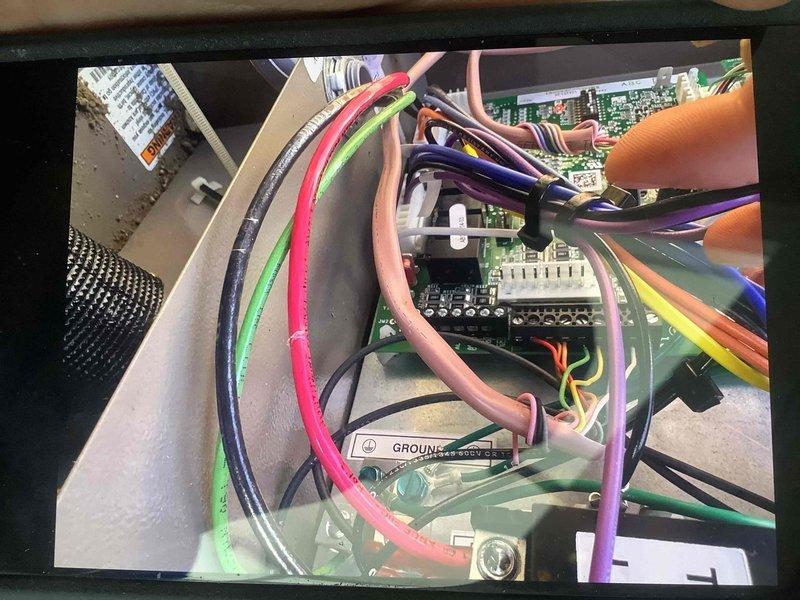 Responded to warranty service call for recently installed system that was continuously running past setpoint. Inspected control wiring at circuit board and thermostat connections. Installed new thermostat from shop to resolve temperature control issue.