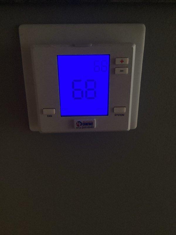 Completed monthly maintenance service on CCH unit. Inspected thermostat functionality and confirmed proper operation with display illuminating correctly. Examined FASCO motor (model 7058210B) within heating system, verifying good condition and proper installation. Visual inspection showed all components operating within normal parameters.