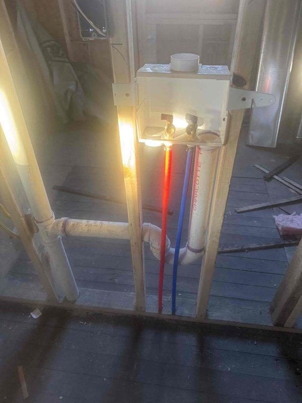 Completed comprehensive plumbing inspection on new home construction as requested by customer. Examined PEX plumbing system including hot/cold water lines, manifold installation, and main connections. Verified all plumbing work meets code requirements and documented that plumbing is correctly installed to proceed with remaining construction phases.