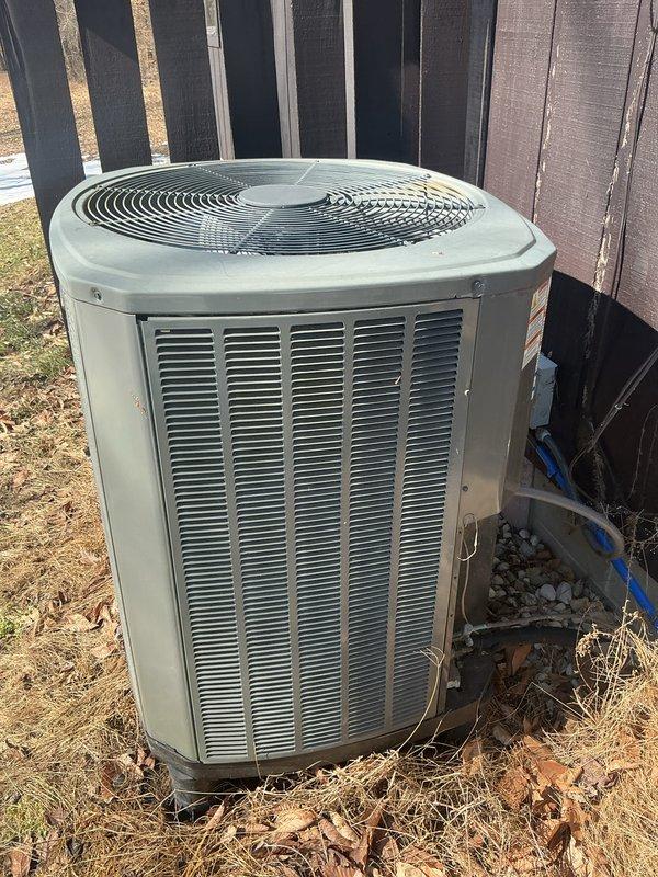 Performed scheduled maintenance on CCH heating system with contract renewal through 7/4/26. Inspected interior electrical components and outdoor condensing unit, which appears to be in normal working condition with typical weathering. Filter size was not documented during service visit.