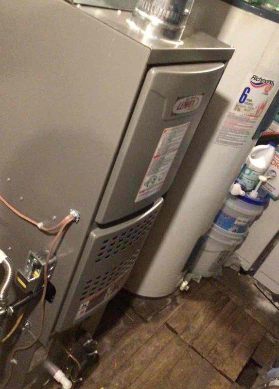 Performed routine heating maintenance on Lennox furnace system. Replaced 20x20x4 filter and inspected system components. Noted thermostat reading at 66°F and informed customer their maintenance membership has expired, presenting renewal options which customer deferred deciding upon at this time.