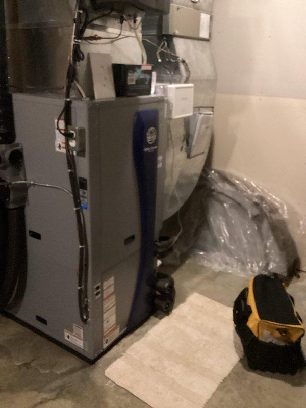 Performed scheduled HVAC maintenance service on heating system with CCGH contract (renewal 10/13/26). Replaced 20x25x4 air filter as included in maintenance agreement. Inspected thermostat displaying "Replace Air Filter" notification, which was reset after filter replacement. System operation verified with heating mode functioning properly at time of departure.