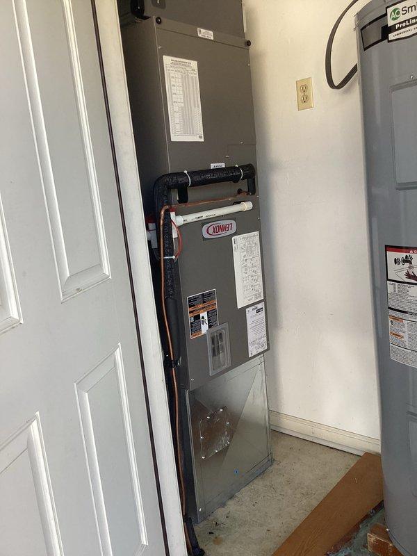 Performed routine heating maintenance on Lennox HVAC system. Inspected both outdoor condenser unit and indoor air handler. System operating within normal parameters; service renewal scheduled for 1/8/26. Note: 20x20x4 filter not included in service.